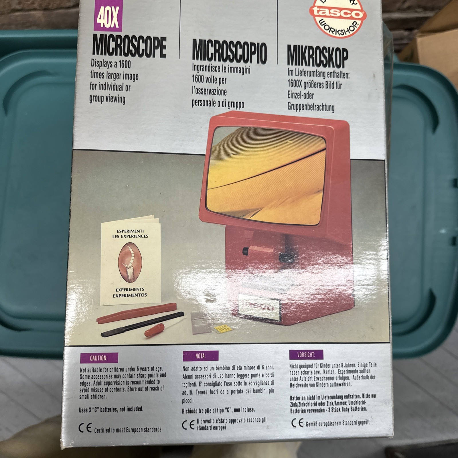 Tasco Big Screen Micro Microscope 40X Vintage Works 1992 New Open Box