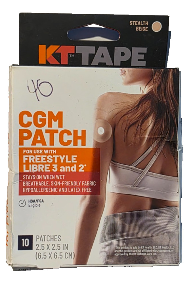 KT Tape CGM Patch Freestyle 3&2 Patches (10ct)