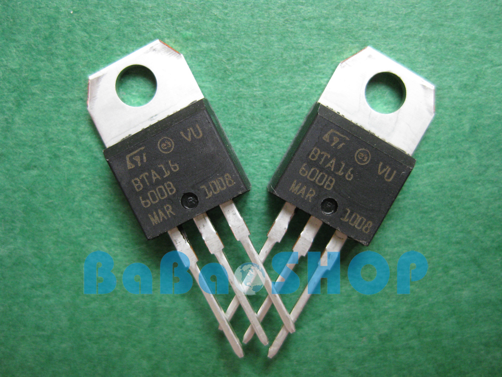 10pcs New BTA16-600B BTA16-600 BTA16 TRIAC SGS-THOMSON 600V 16A TO-220