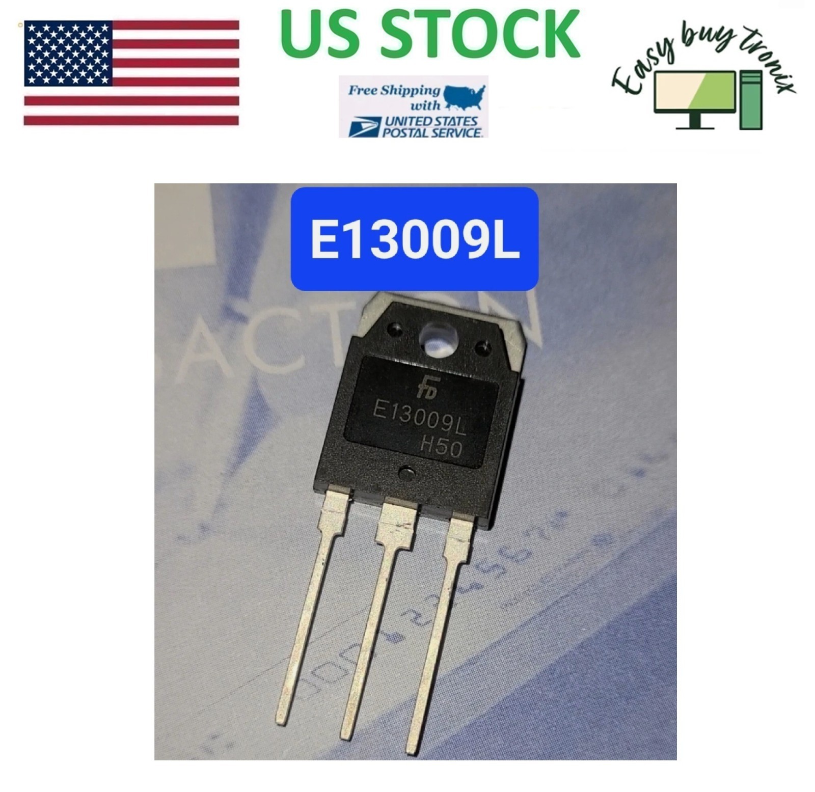 2 Pieces E13009L E13009 TO-3P High Voltage Switch Mode Original FAIRCHILD USA