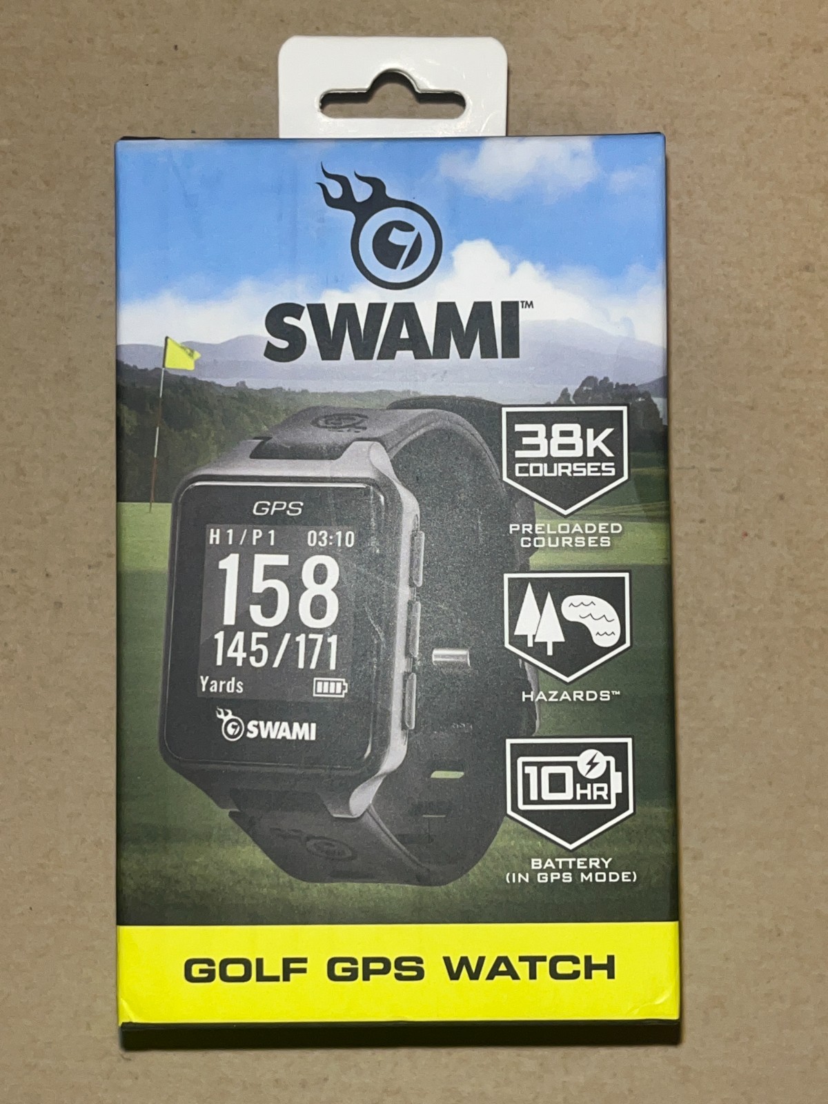 SWAMI Golf GPS Watch 38,000+ Courses No Subscription Required