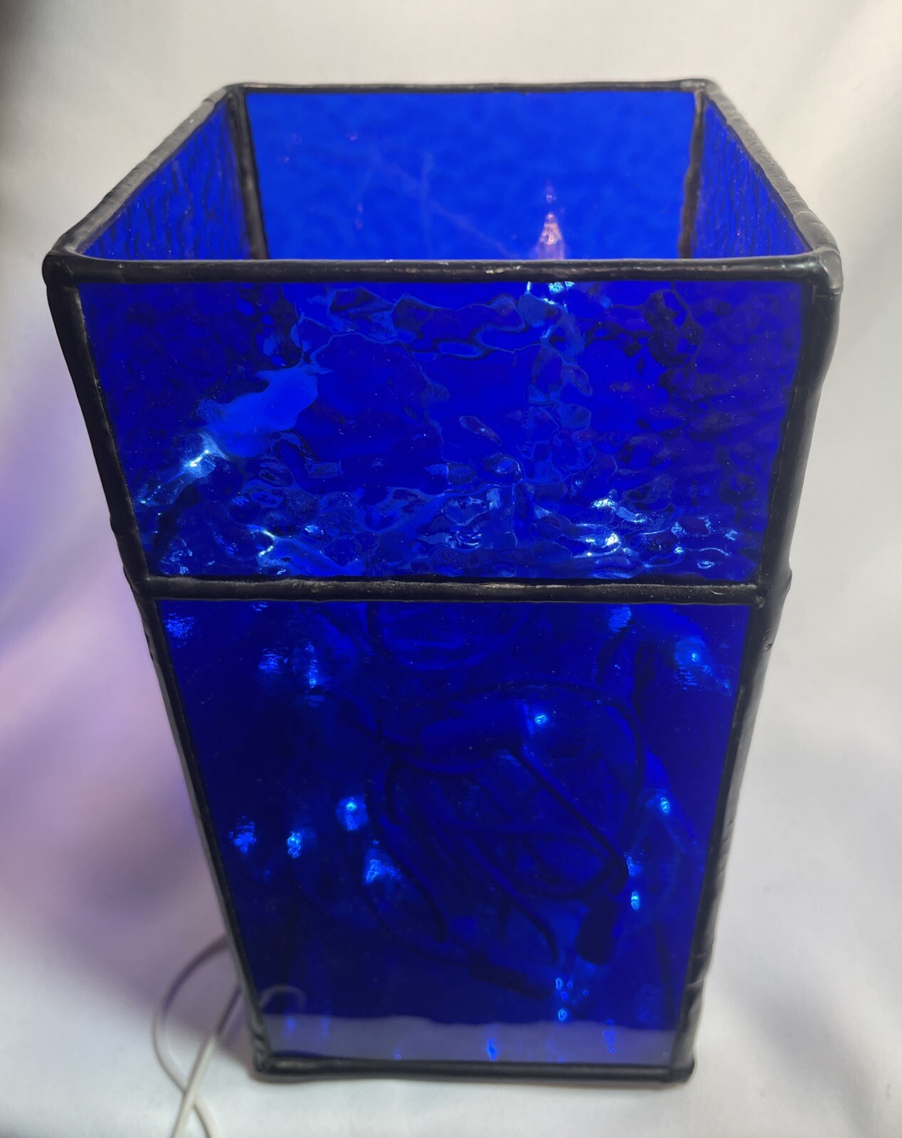 Cobalt Stained Glass Handmade Night Light