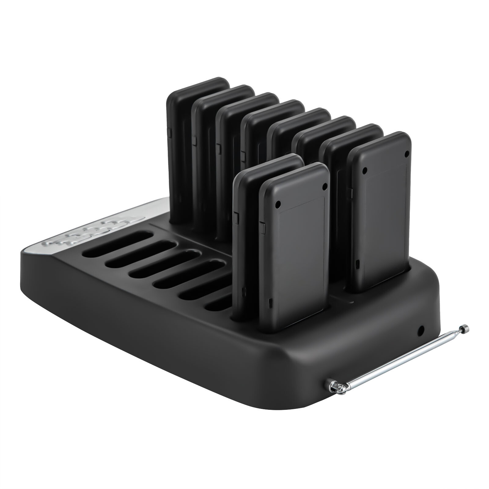 Wireless Restaurant Pager System 10 Beepers Guest Paging Queue Call Black