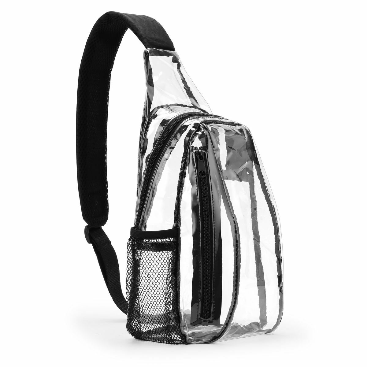 Clear PVC Sling Bag Transparent Stadium Shoulder Crossbody Backpack Adjustable