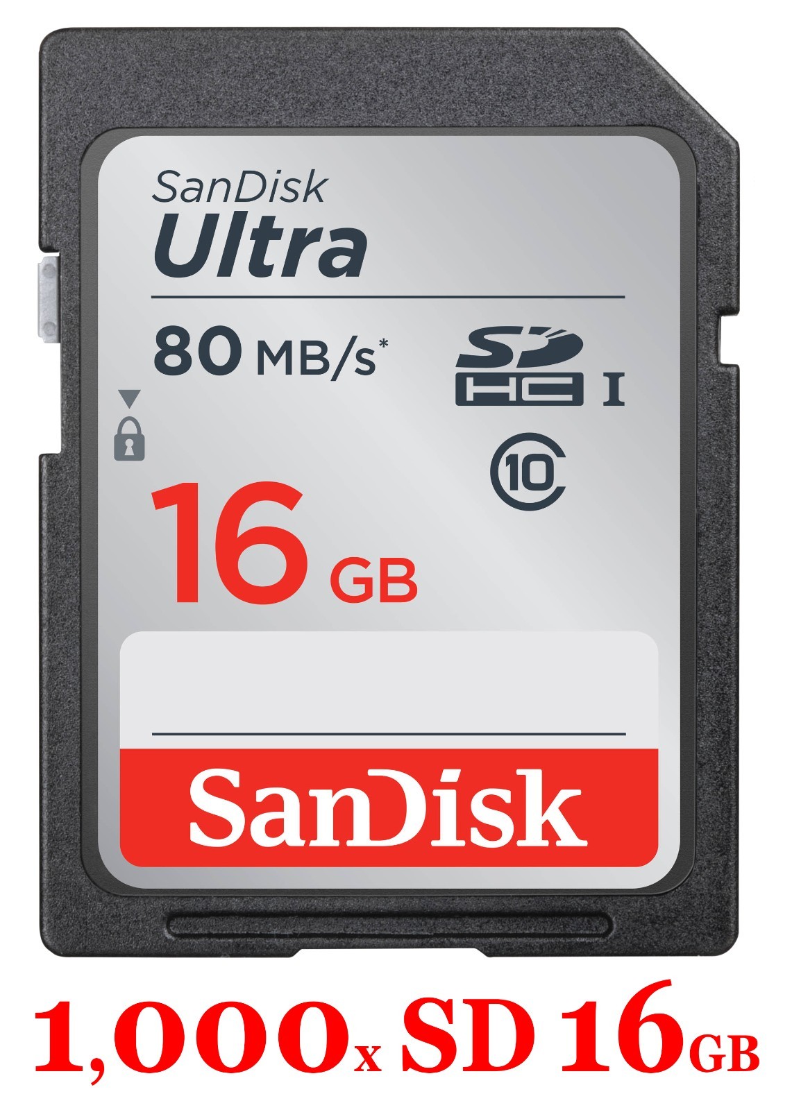 LOT 1000x SanDisk Ultra 16GB 80MB/s SD SDHC SDSDUNB Camera Card 10 x 16 GB