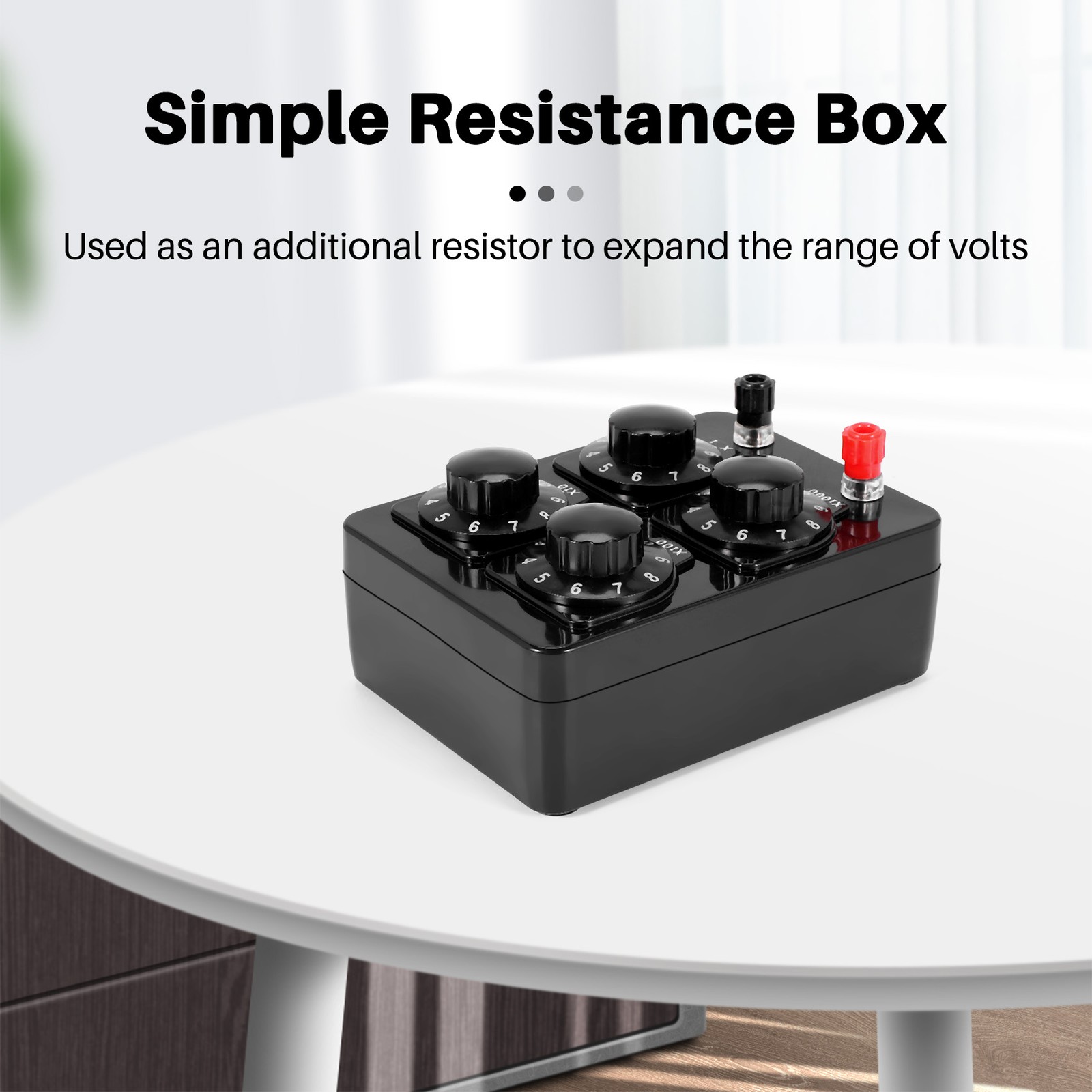 0-9999 Ohm Simple Resistance Box Variable Decade Resistor Teaching5716