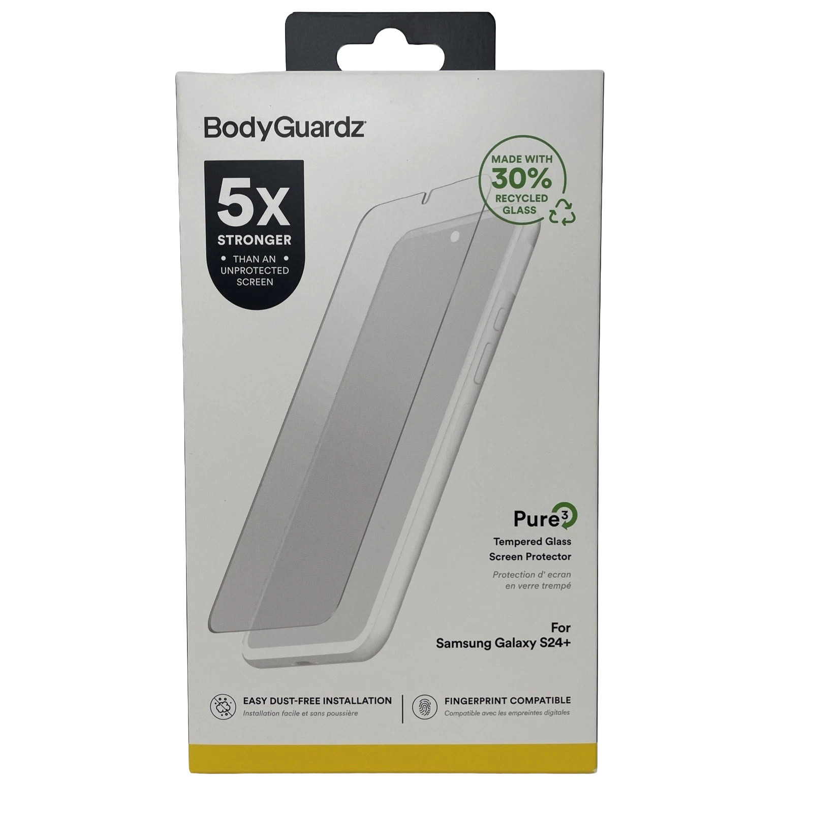 BodyGuardz Pure 3 Glass Screen Protector for Samsung Galaxy S24+ PLUS 6.7" New