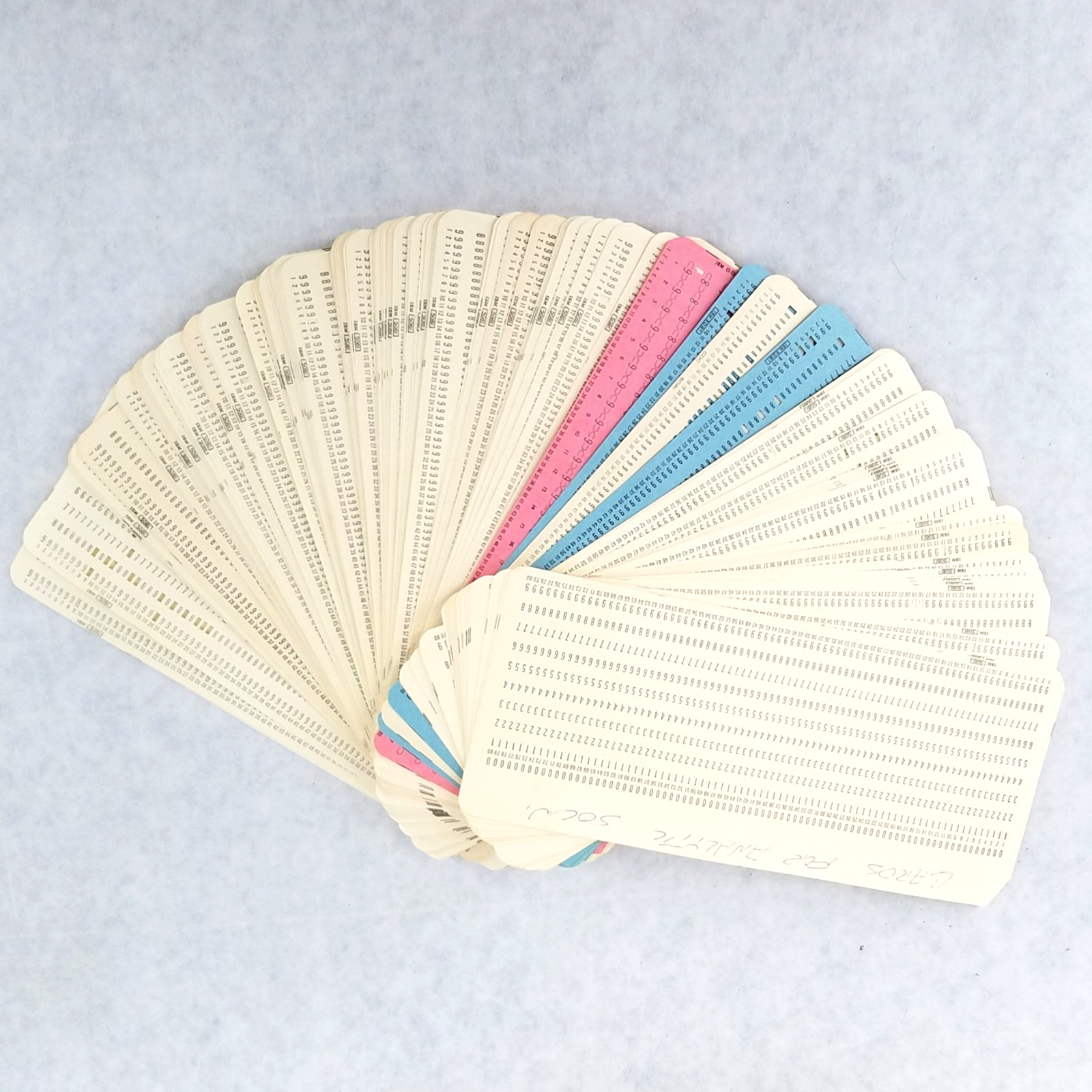 VINTAGE IBM COMPUTER Punch Card LOT - USED - 5081 - Lot Of 122