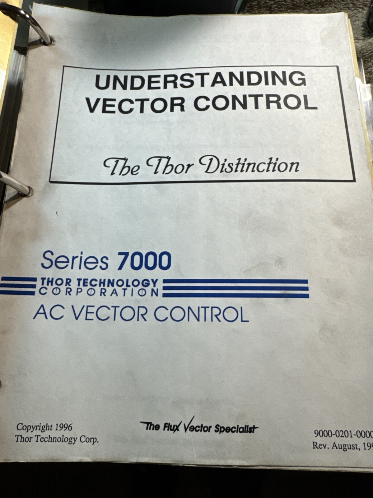 Thor Drives Service manual 7000/8000L, AC Vector Control. Technical Instructions
