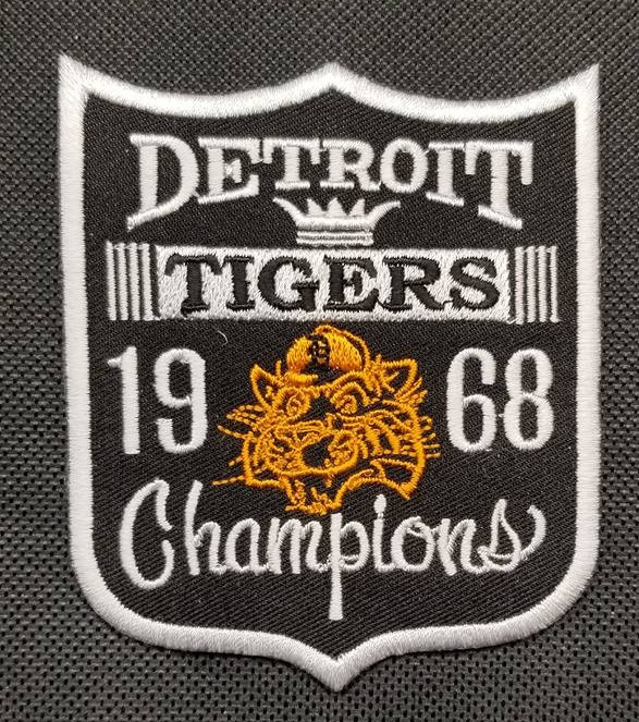 Detroit Tigers 1968 World Series Champions Patch Embroidered Iron On 3x3.5"