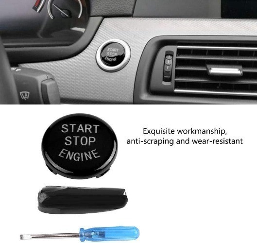 Engine Start Stop Switch Button Cover for Chassis 3 Series E90 E91 E92 E93 Black
