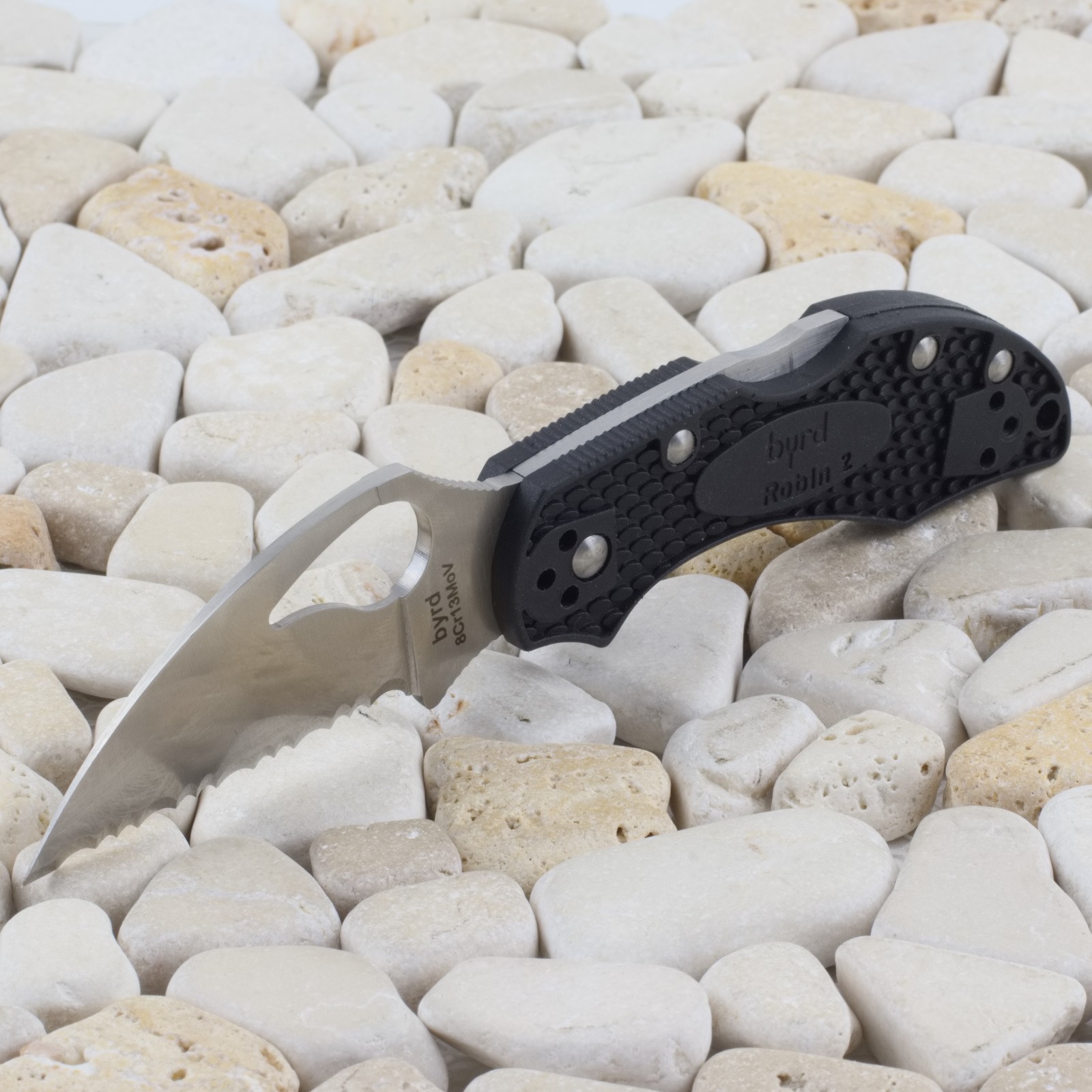 Byrd by Spyderco Robin 2 Black Lockback Folding Pocket Knife Wharncliffe