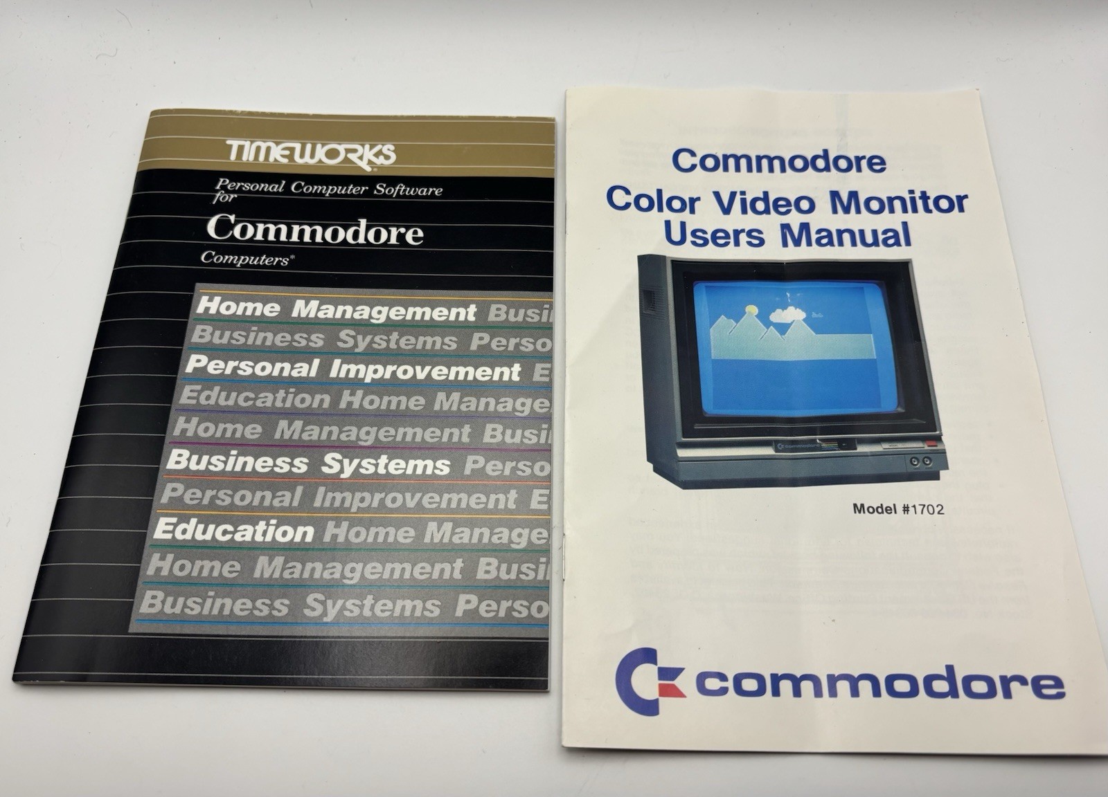 Commodore 64 C64 Timeworks Brochure & 1702 Monitor Manual Vintage Computer