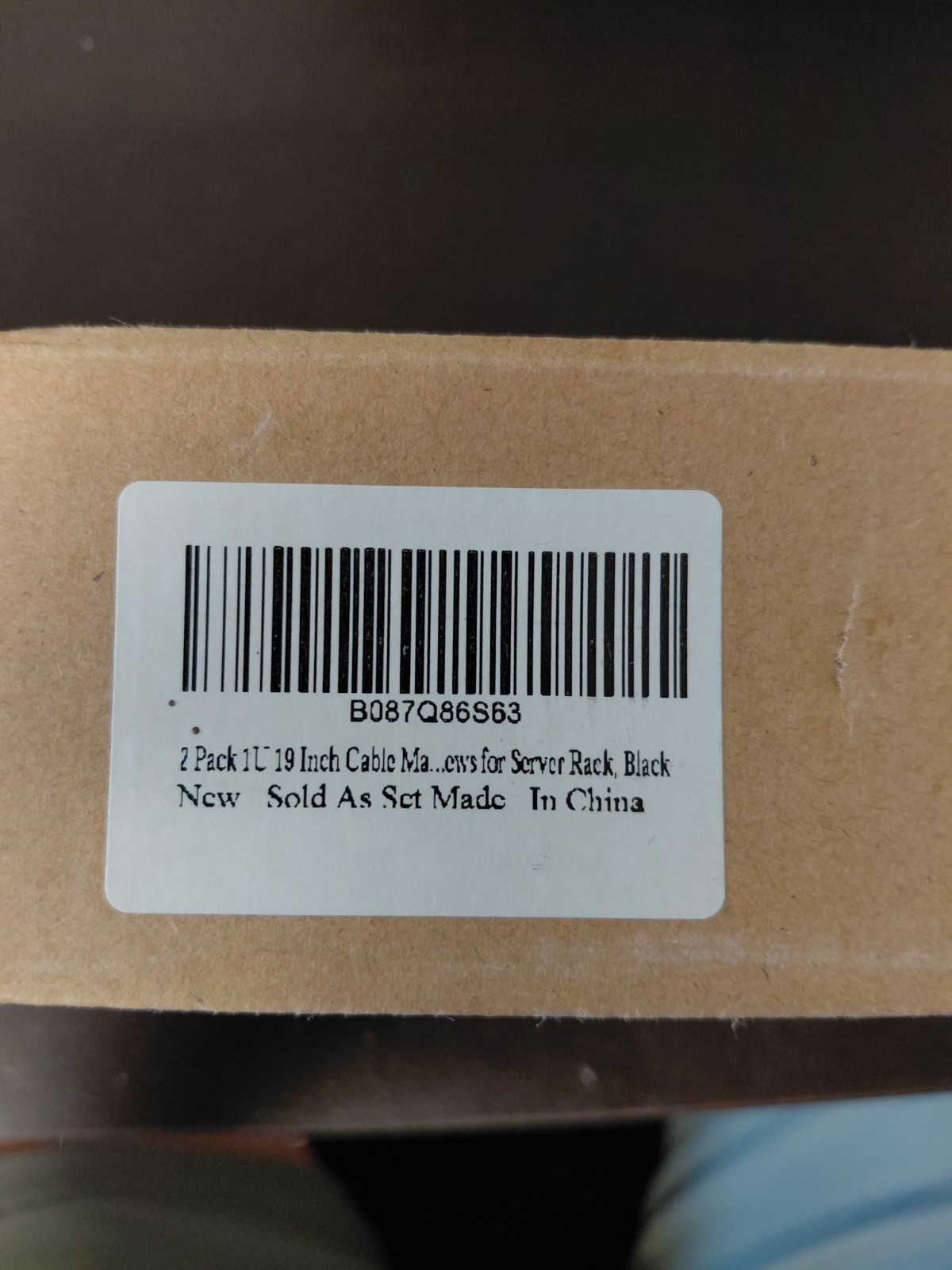 1U 19" Horizontal Rack Cable Manager with Cover – New