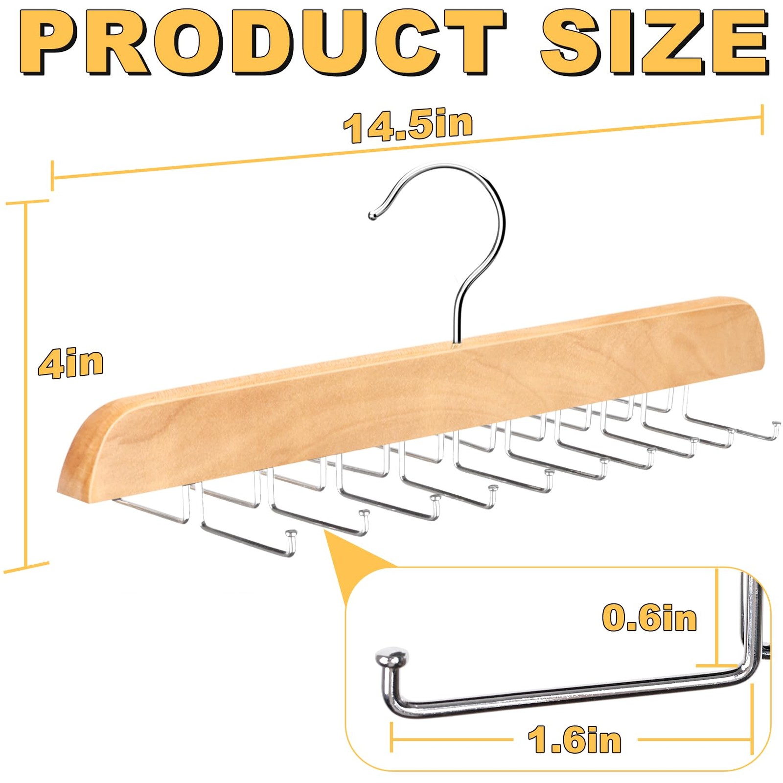 Tank Top Hanger with Premium Wood, 20 Large Capacity, Space Saving,360 Degree...