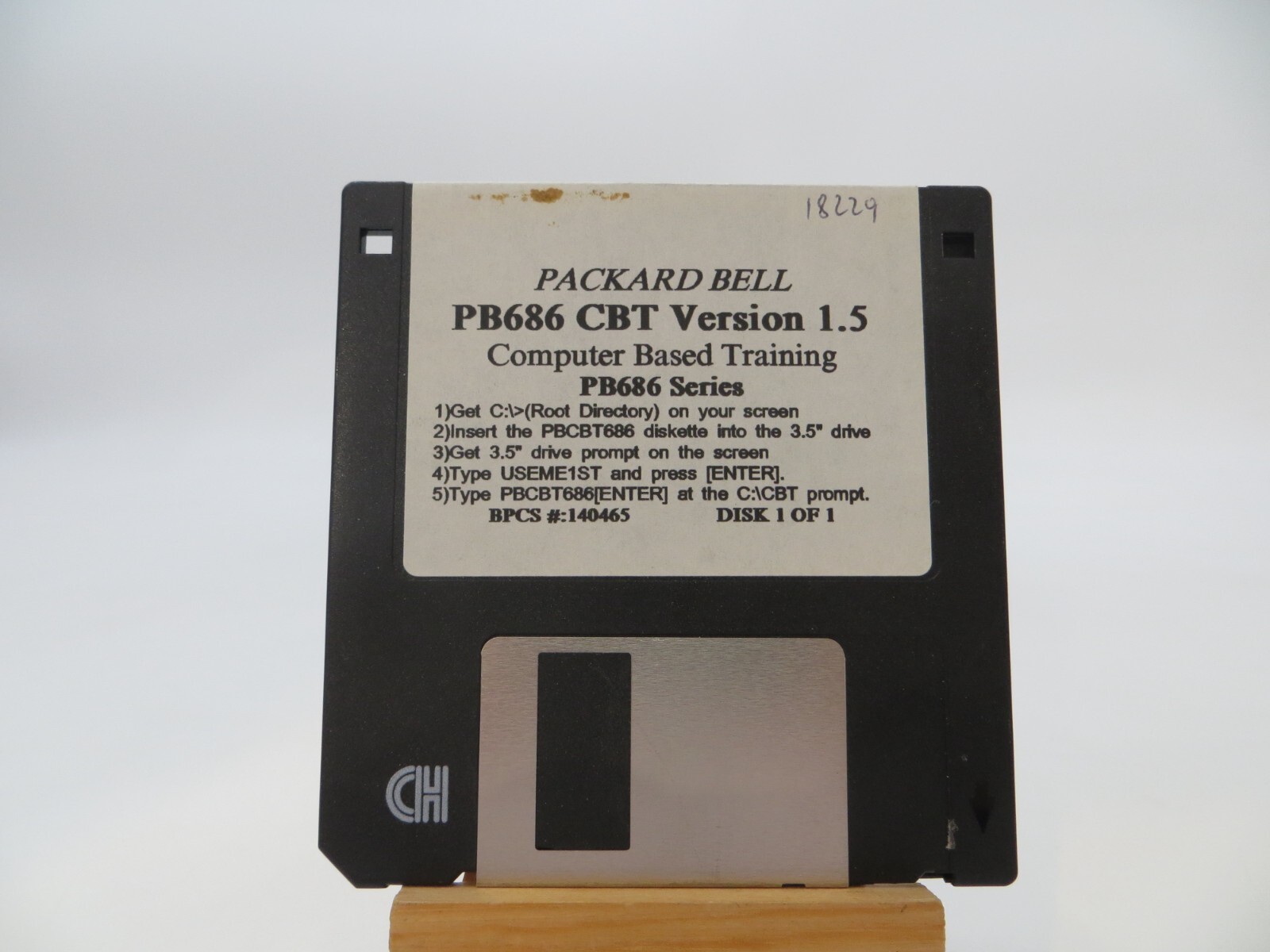 3.5" Floppy Disk Packard Bell PB686 CBT Version 1.5 Computer Based Training