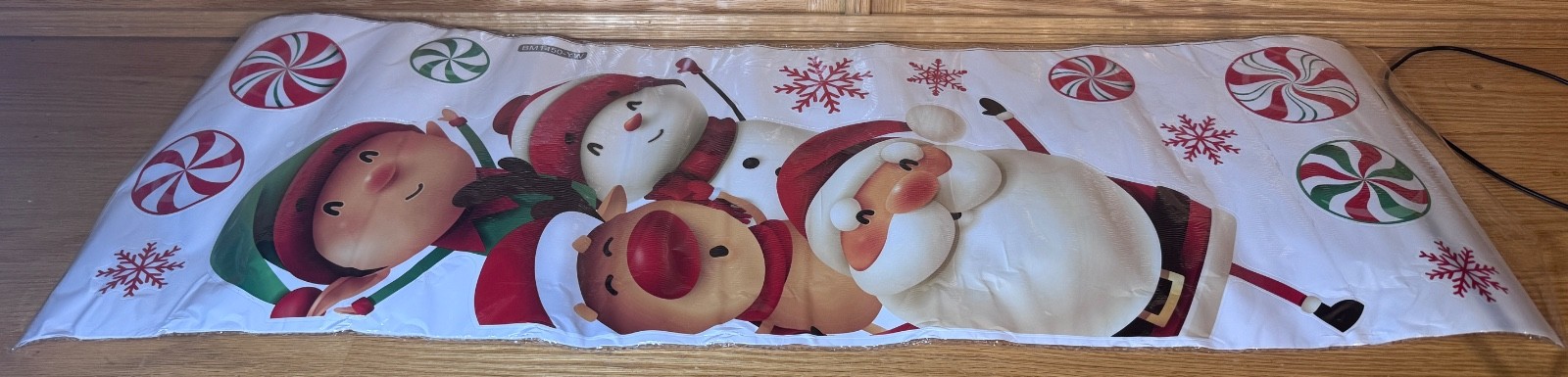 New 2 Pack Vinyl Christmas Holiday Santa, Reindeer, Snowman Elf 35X12 Stickers