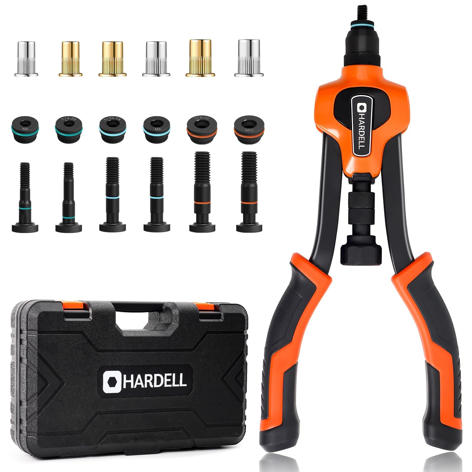 HARDELL Rivet Nut Tool Kit, 14" Rivnut Tool,