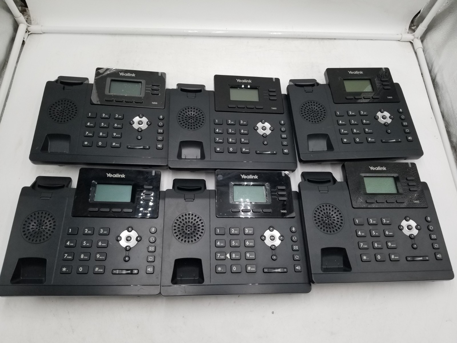 LOT OF 6 Yealink SIP-T40G Gigabit IP Phones