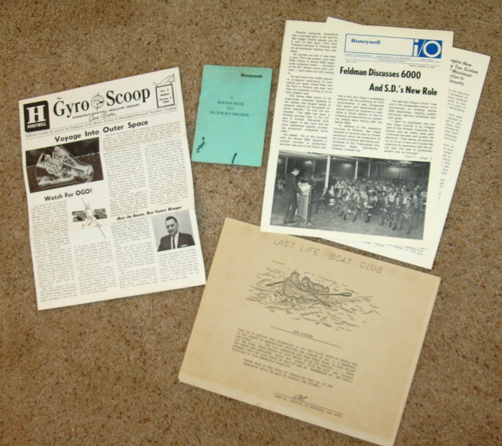 Vintage Honeywell employee newsletter booklet Gyro Ed Lund Gemini 1960s