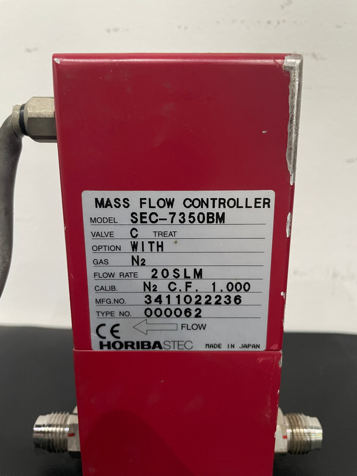 HoribaSTEC SEC-7350BM Mass Flow Controller 20 SLM N2