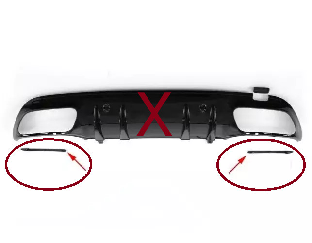 ✅ Diffuser Spare Parts Lower Trims FOR MERCEDES W205 S205 C43 AMG LOOK L+R ✅
