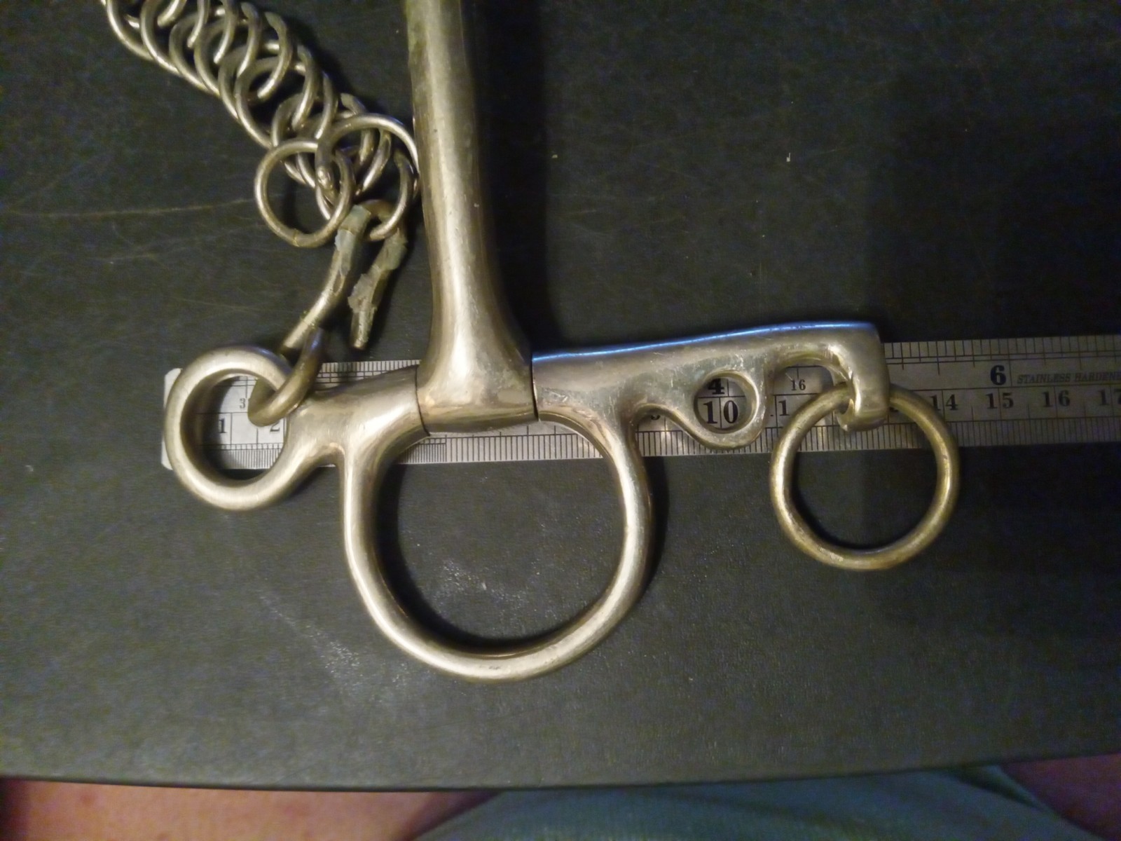 used loose cheek Pelham bit 5 3/4 in mullen mouth stainless