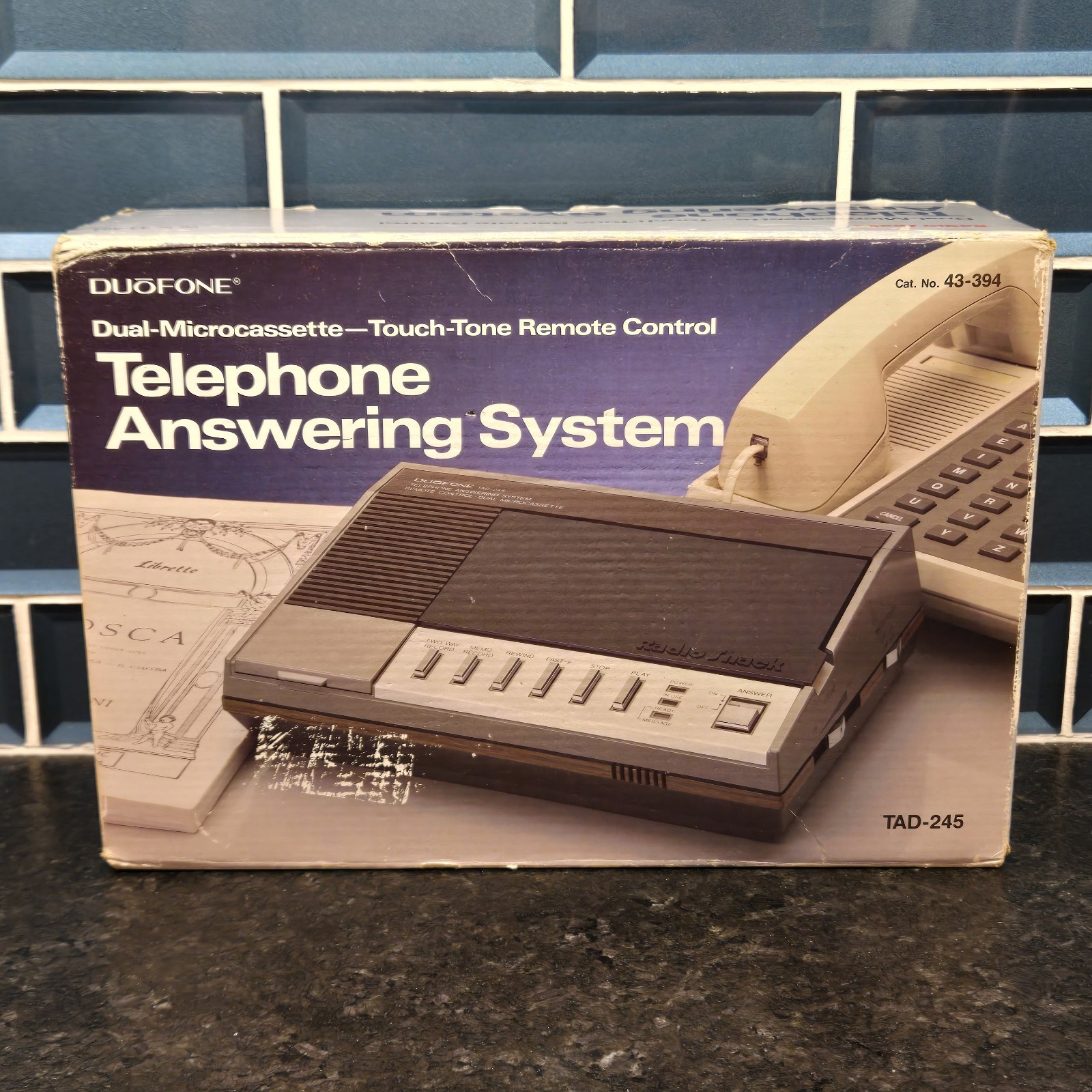 Retro Radio Shack DuoFone TAD-245 Telephone Answering System Dual-Microcassette