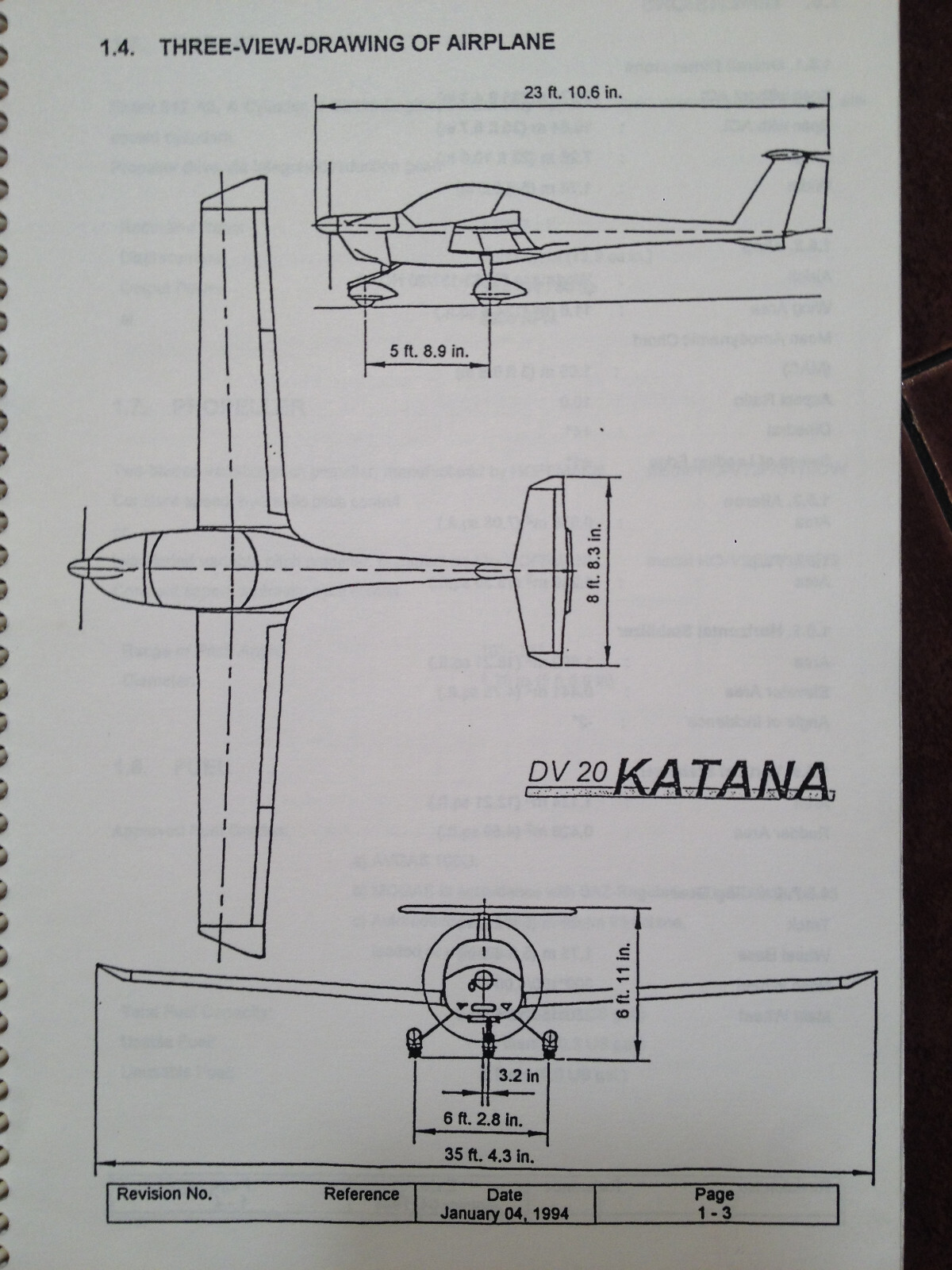 HOAC Austria, Diamond DV20 Katana Flight Manual