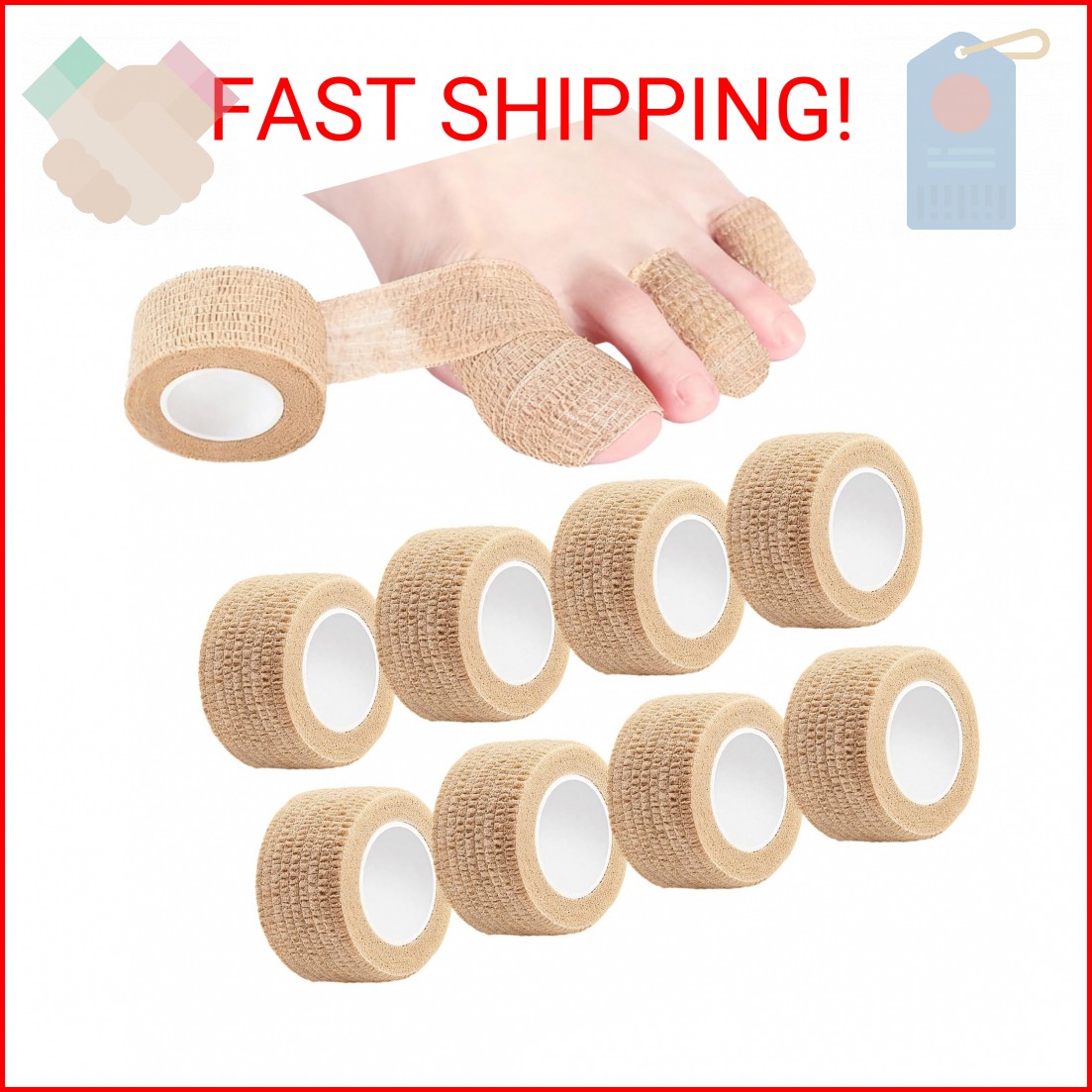 8 Pcs Toe Protectors for Women Men,Skin Colour Self Adhesive Bandage Wrap Toe Co