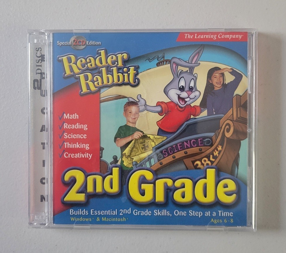Reader Rabbit 2nd Grade Skills & Dreamship Tales for Windows/Mac PC CDROM 2002