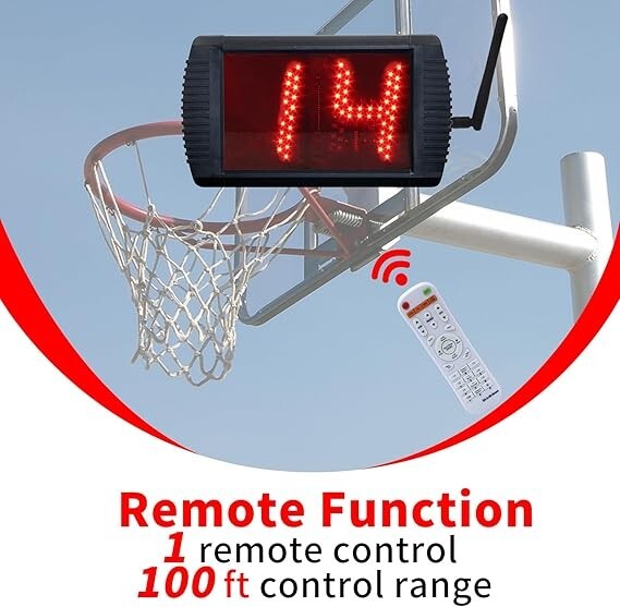 5 inch LED Custom Time 12/14/20/24/34 Seconds Shot Clock Countdown Timer Buzzer
