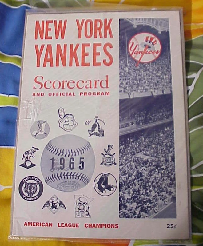 1965 NY YANKEES Game Program Vs Orioles - Yankee Stadium - Apr 30, 1965 Scored