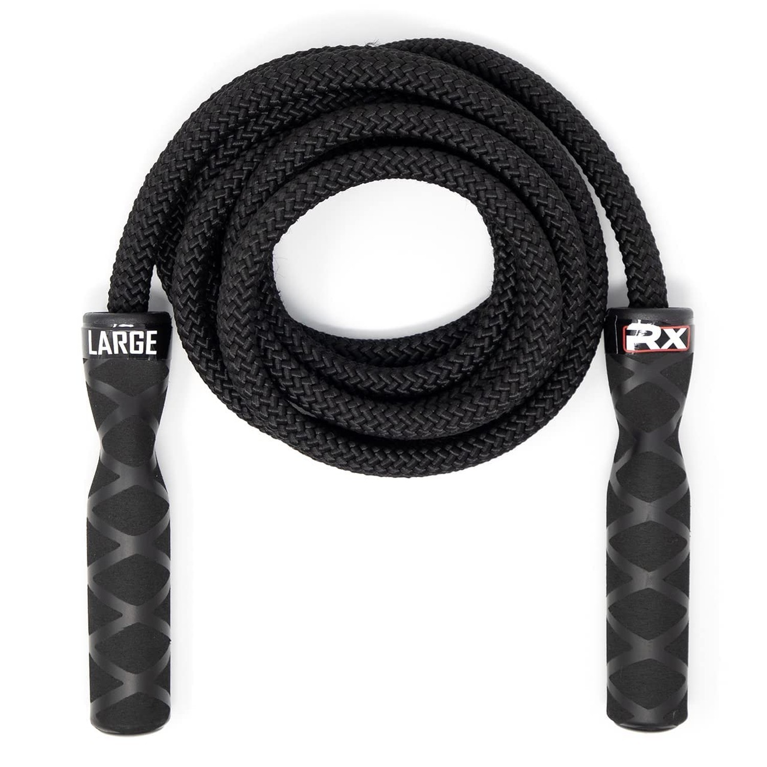 Drag Jump Rope w/Non Slip Ergonomic Handles - Weighted Polypropylene Rope for...