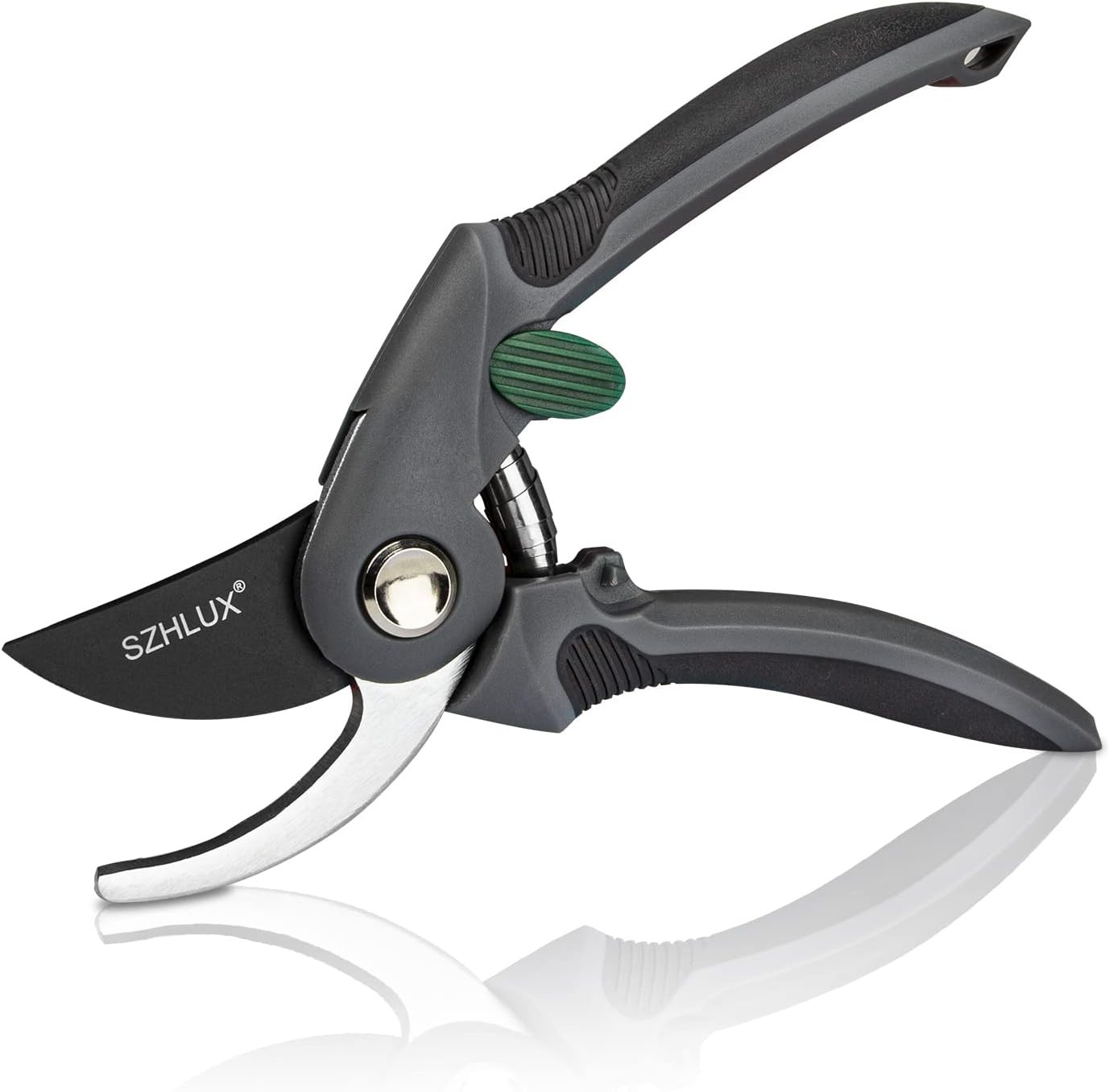SZHLUX Pruning Shears, Premium SK5 Carbon Steel Blades Hand Pruner for Black
