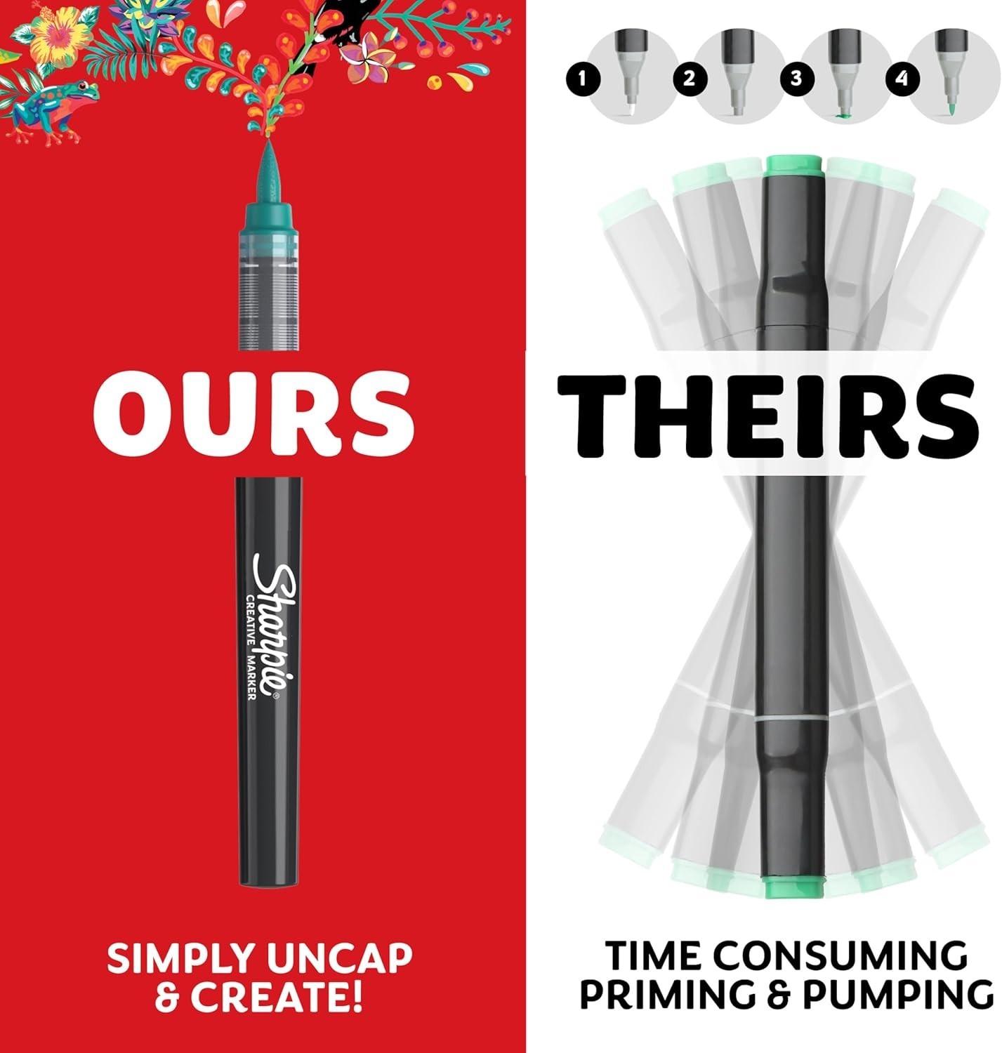 Multicolor Brush Tip Markers - Water-Based Acrylic for Creative Masterpieces