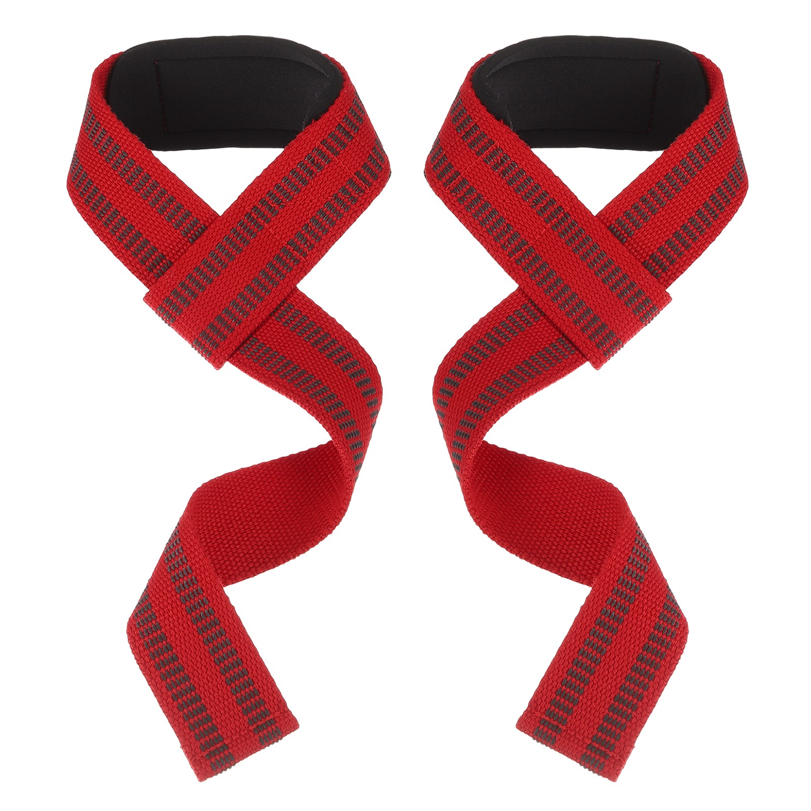 2 Pcs Lifting Wrist Straps for Men Women Weightlifting, Red