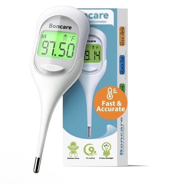 NEW IN BOX Boncare 9 sec Basal Body Digital Thermometer Ovulation,Oral,Rectal