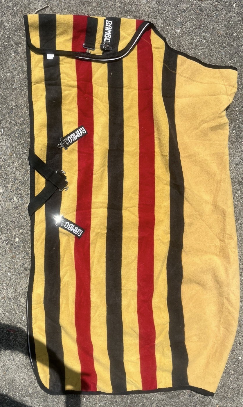 Rambo Cooler Blanket - Size 81 6'9'' Yellow Red Black Stripes