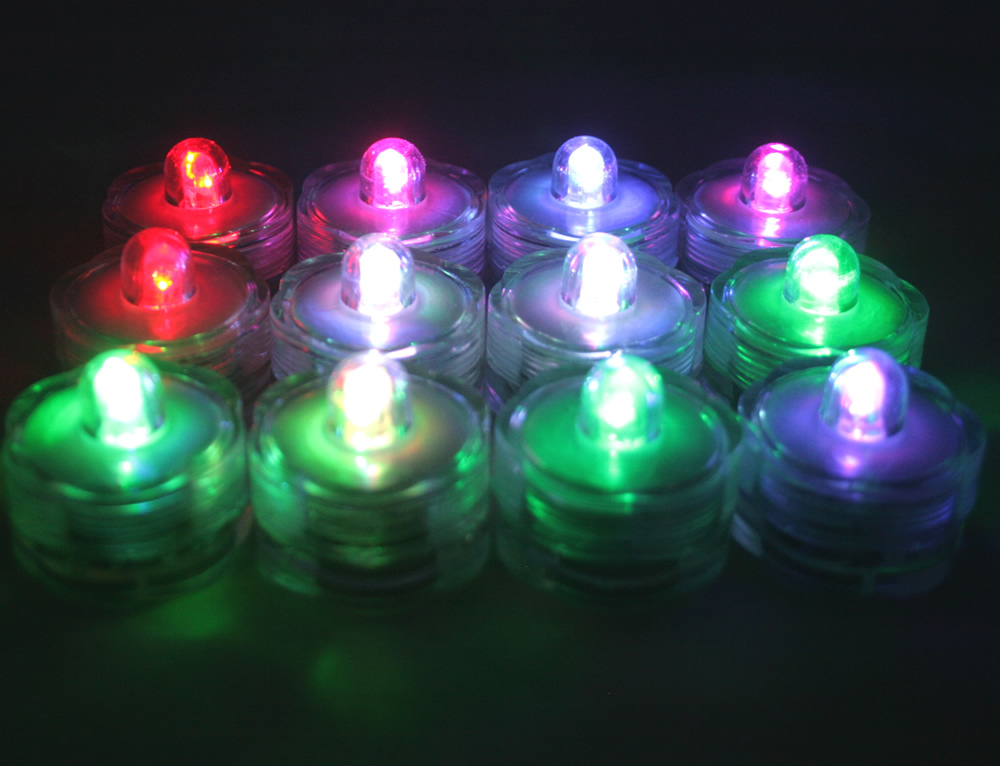 Multi-Color Changing LED very bright tealights, 10 - Candles Battery operated