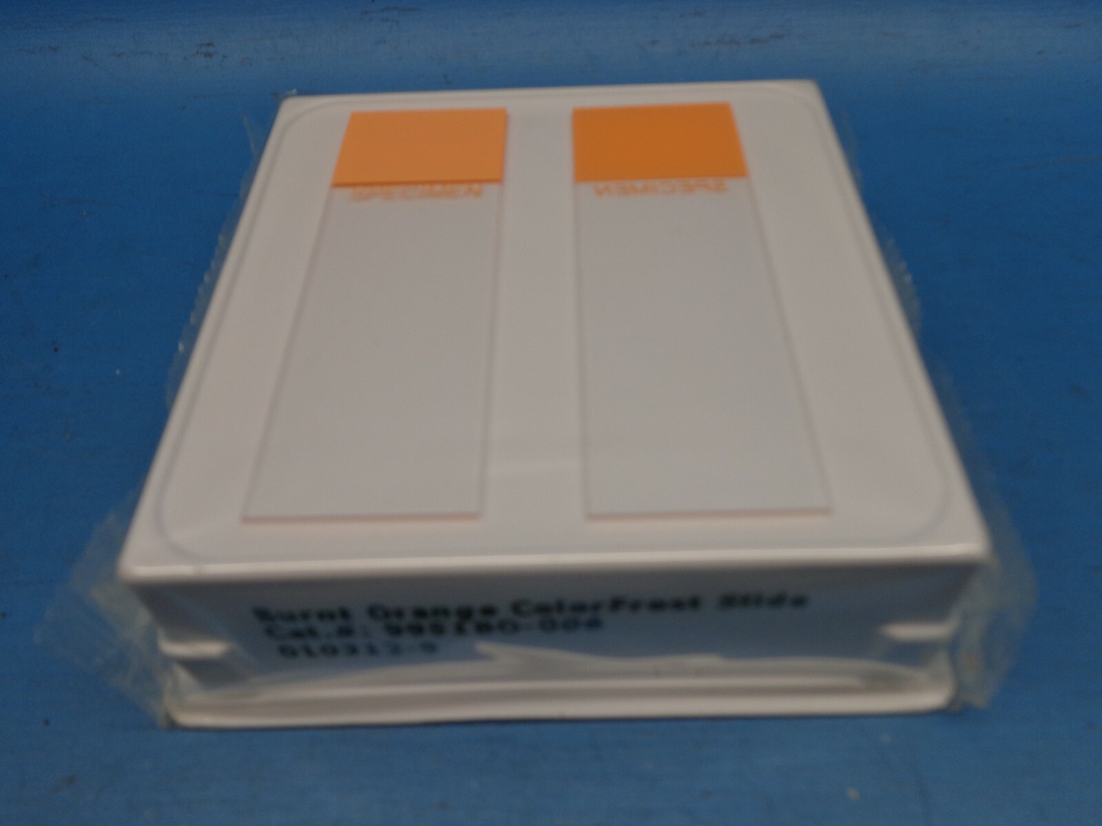 (72) 9951BO-006 Burnt Orange Erie Colorfrost Microscope Slides 25x75mm 1/2 gross