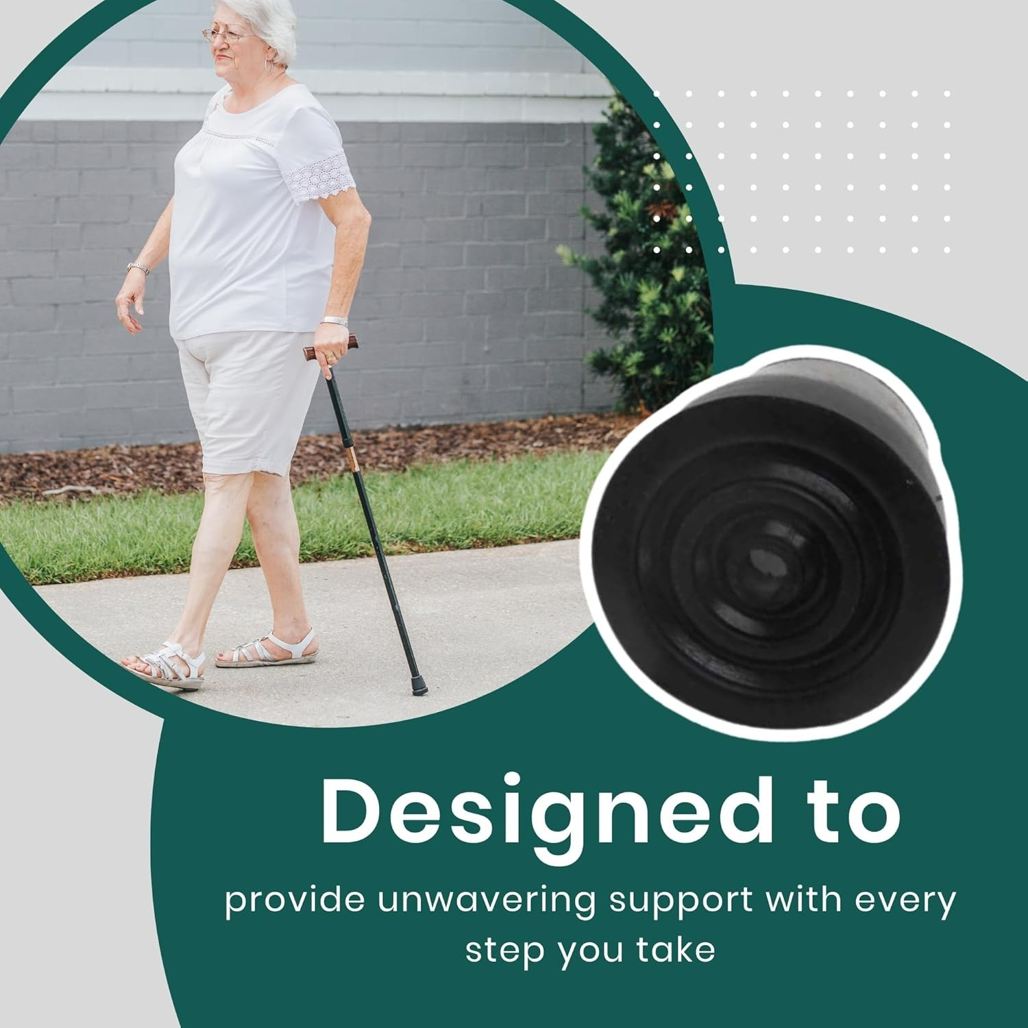Comfortable & Durable Cane Tips - 1