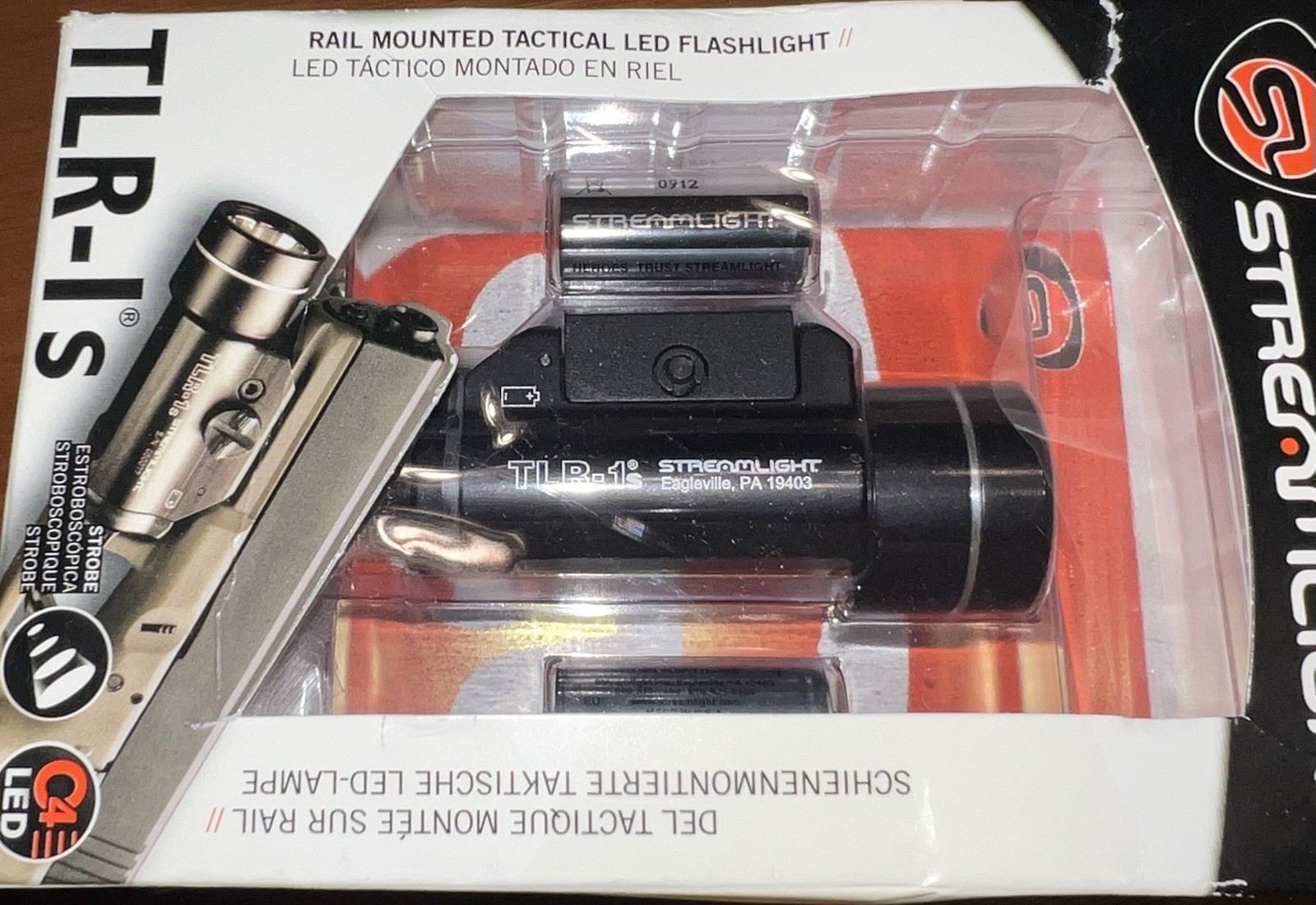 NEW! Streamlight TLR-1s (Strobe) Rail-Mounted Tactical Light - 160 Lumens - NIB