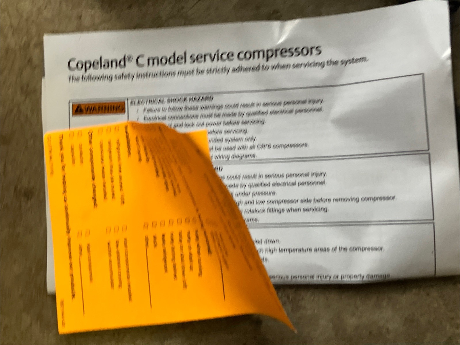 Copeland 568-2010-04 C Model Compressor Repair Kit Nos