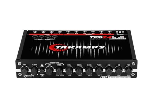 TARAMPS TEQ 7.4 Pro Car Audio Systems 7 Band Graphic Equalizer EQ Blue