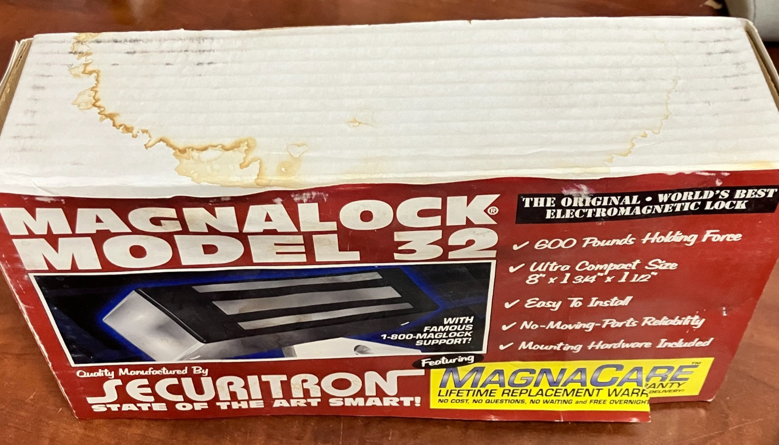 Securitron M32 Magnalock 600lbs Electromagnetic Lock, 12/24VDC, MBS