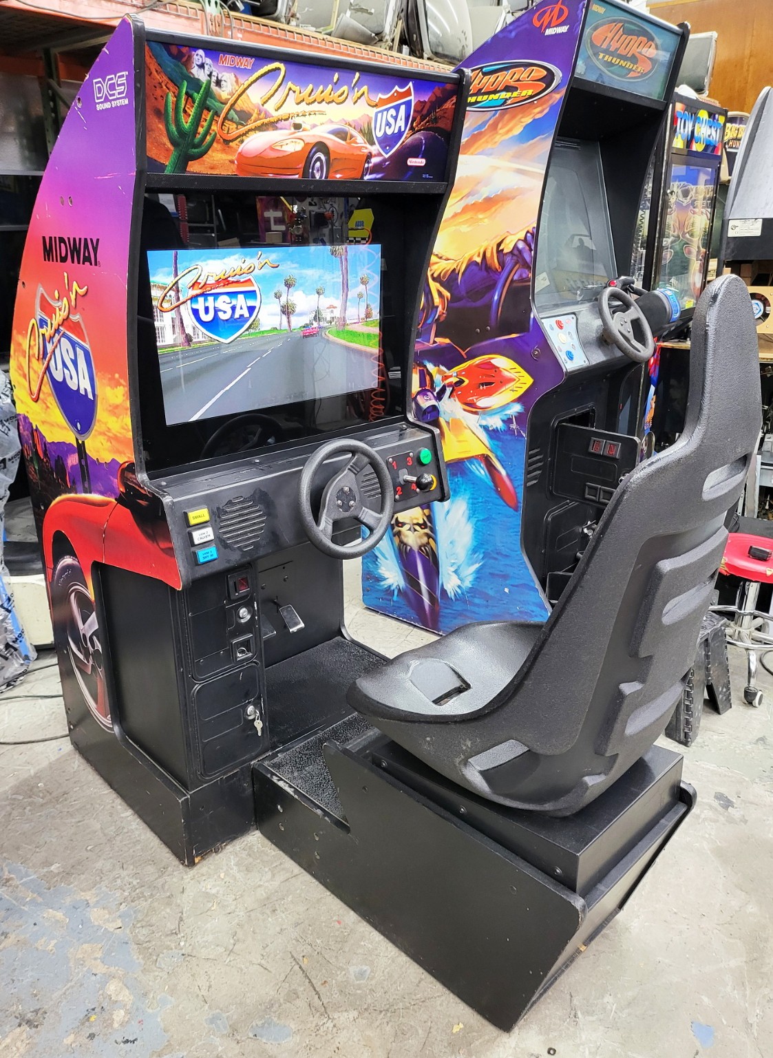 Cruisn USA Arcade Sit Down Driving Racing Video Game Machine 27" LCD Monitor -#2