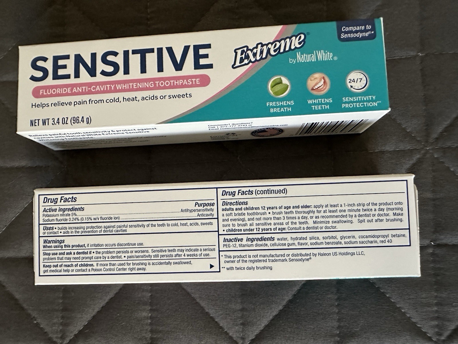 2 Sensitive Toothpaste Extreme by Natural White Free Shipping