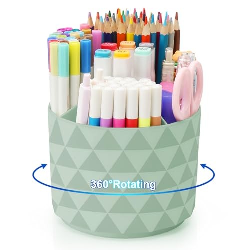Desk Organizer, 360-Degree Rotating Pencil Pen Holders For Desk, Diamond