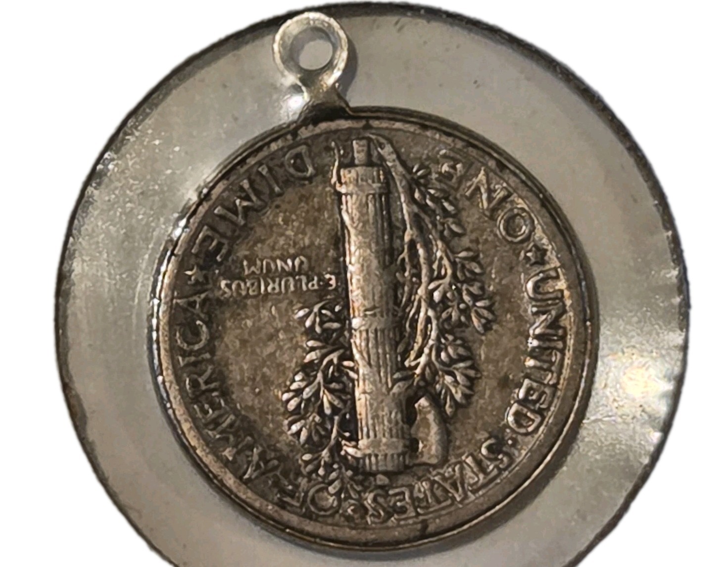1941 Mercury 90% Silver Dime Bezel Pendant